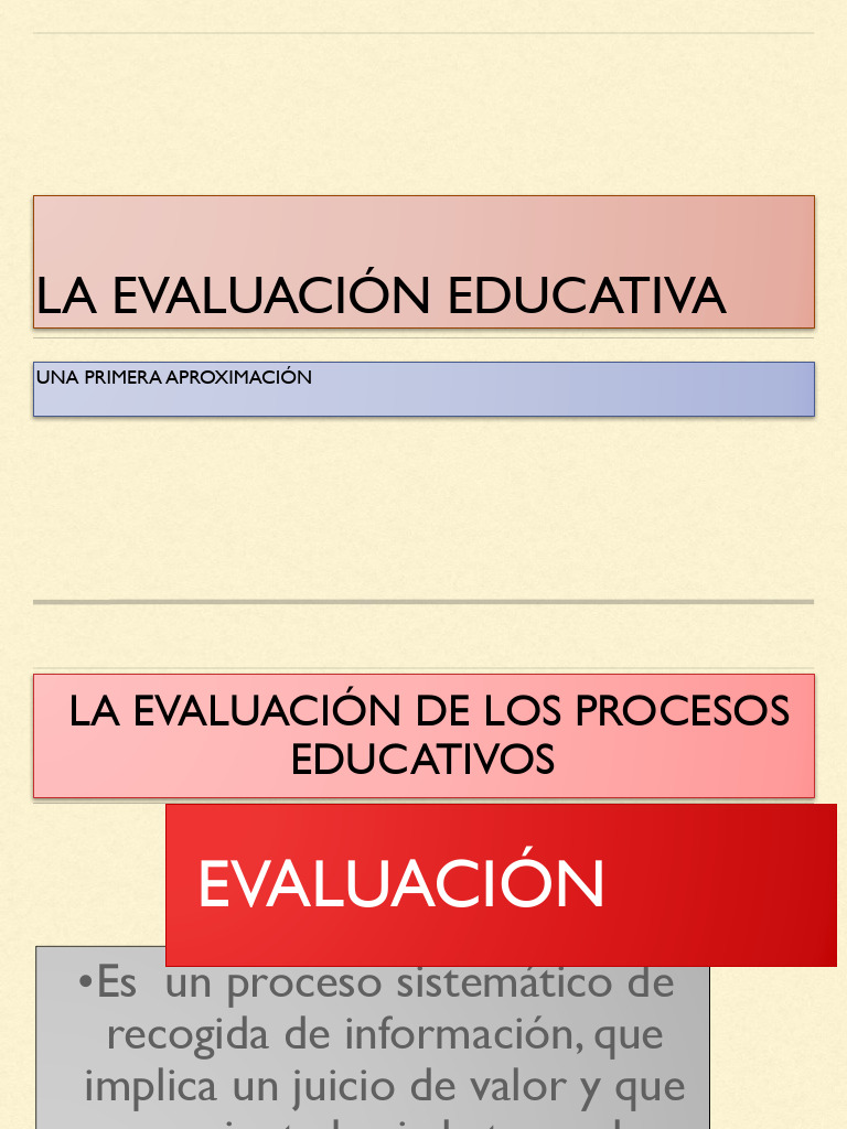 La Evaluación Educativa | PDF