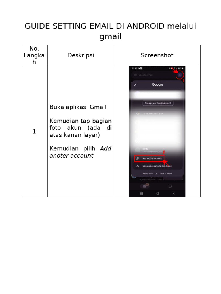Guide Setting Email Di Android | PDF