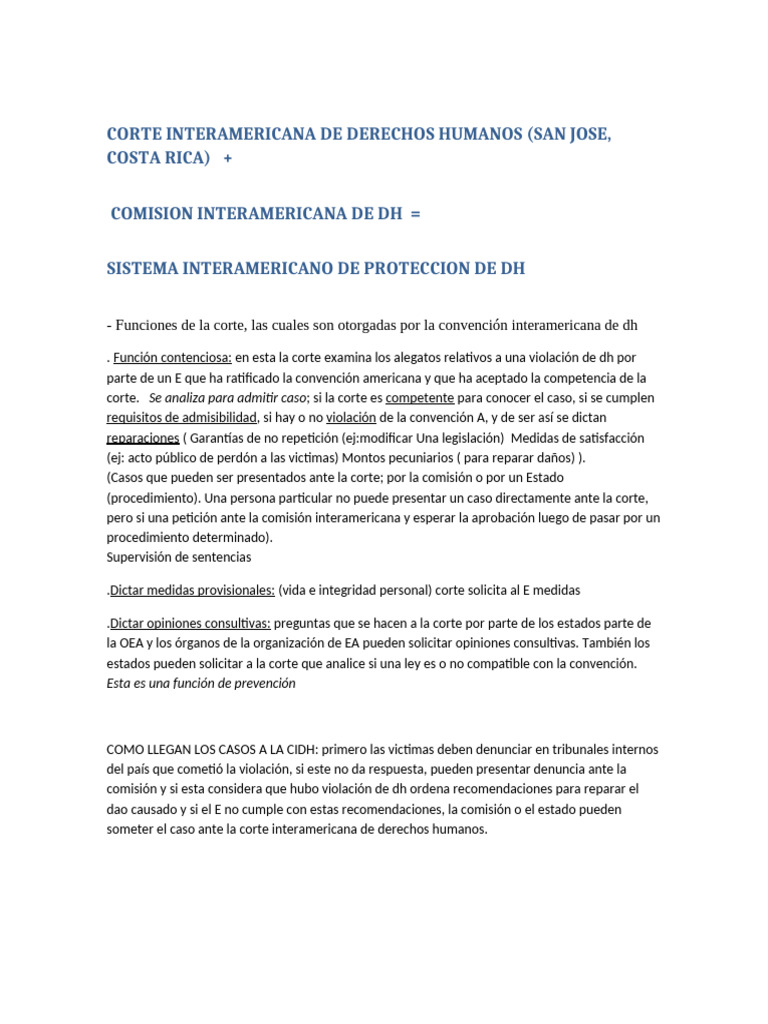 Corte Interamericana de Derechos Humanos | PDF
