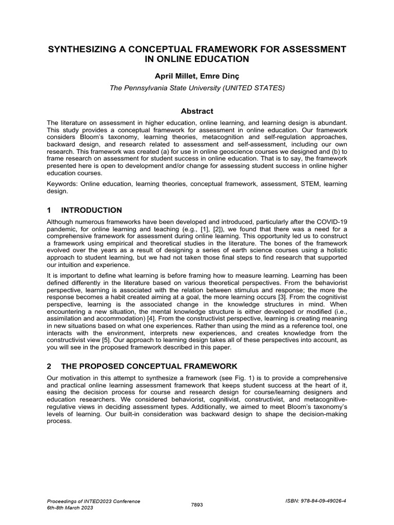 Synthesizing A Conceptual Framework For | PDF