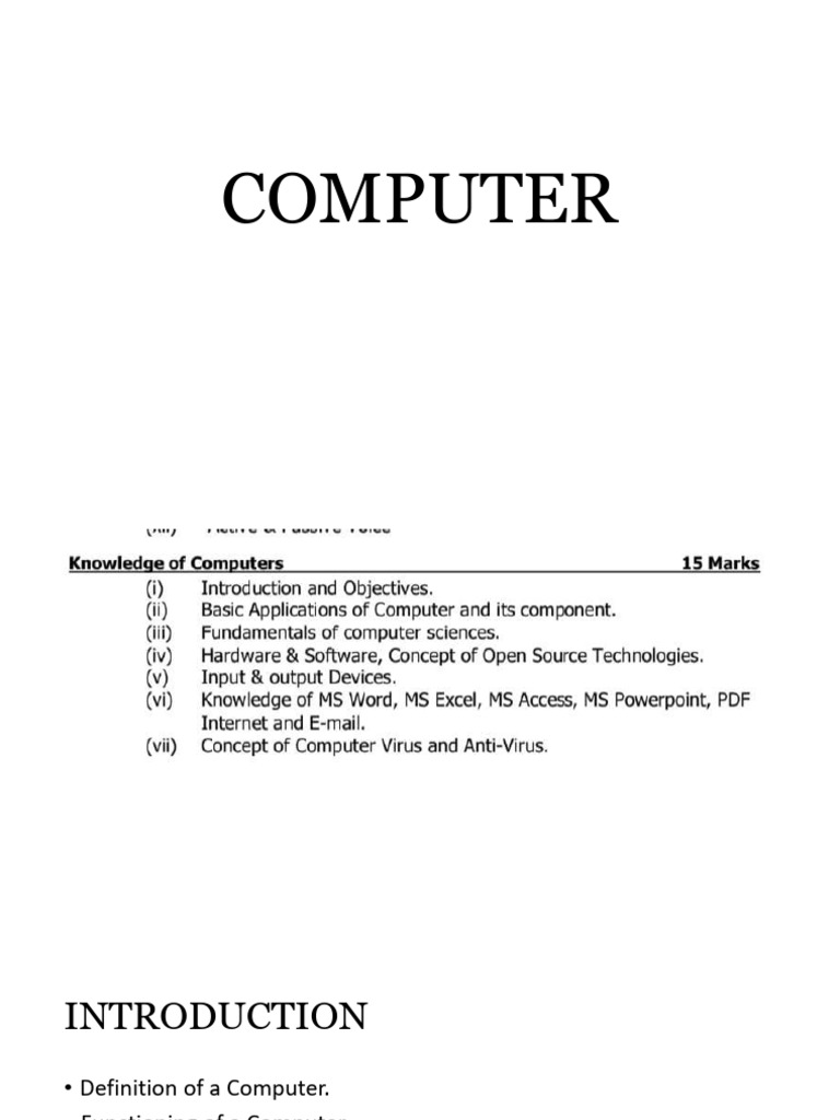 COMPUTER Lec 1 | PDF