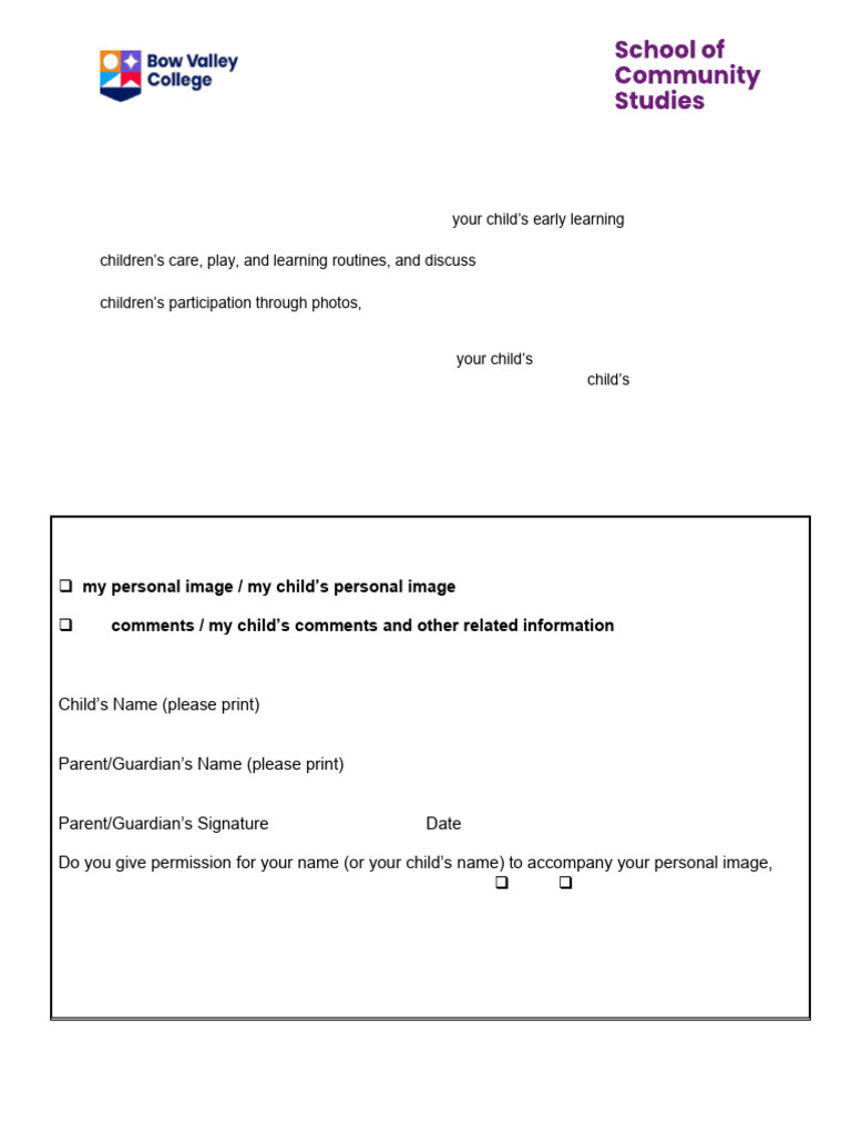 Photo Consent Form PDF