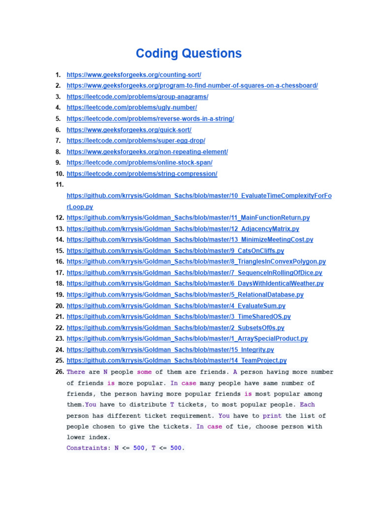 Coding Questions | PDF