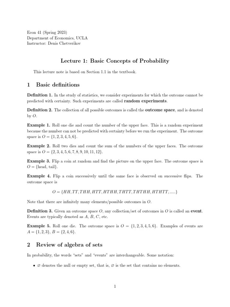 Lecture 1 | PDF