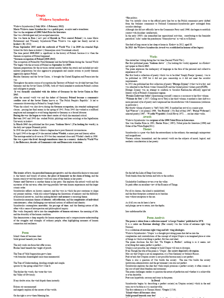 Utopia Explanation | PDF