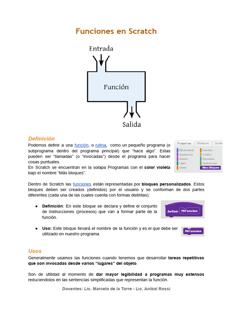 ISI - Actividad 5 - Funciones en Scratch | PDF