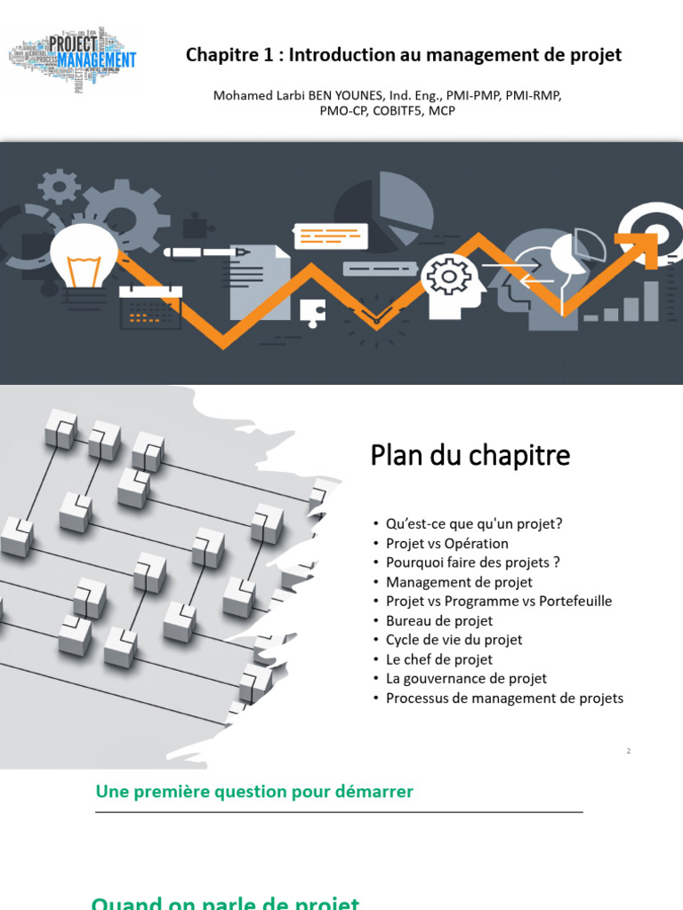 (AU 2023-24) Chapitre 01 - Introduction Au Management de Projets | PDF