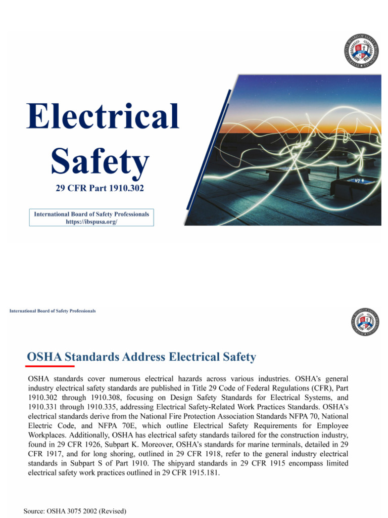 3.Electrical Safety IBSP | PDF