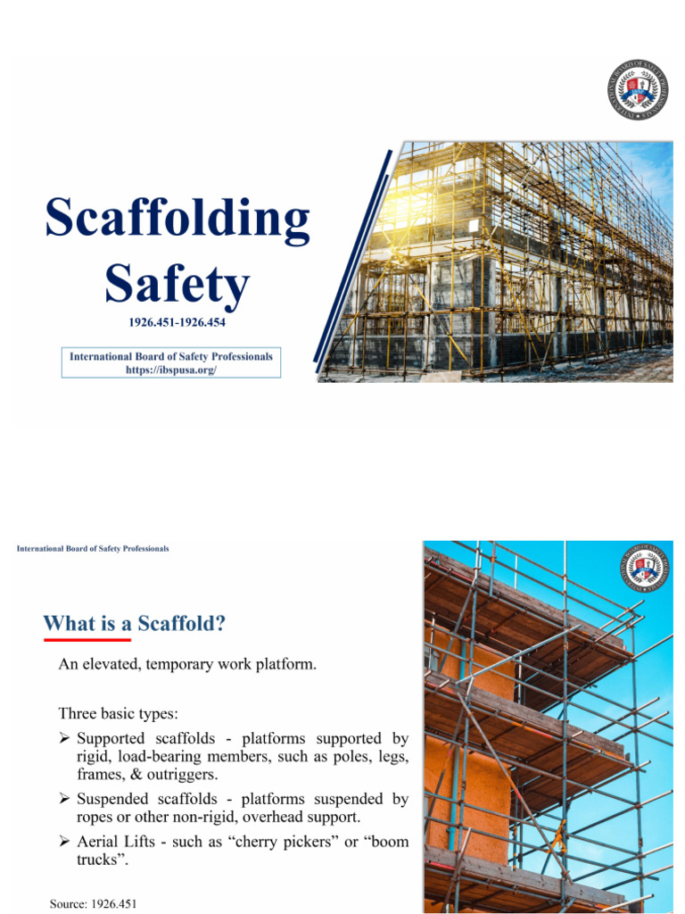 4.scaffolding Safety IBSP | PDF