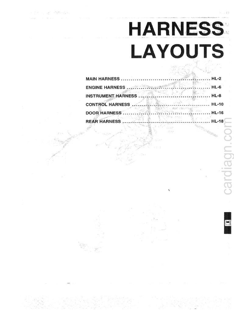 HARNESS LAYOUTS - Sonata Electric Troubleshooting - Get Free | PDF