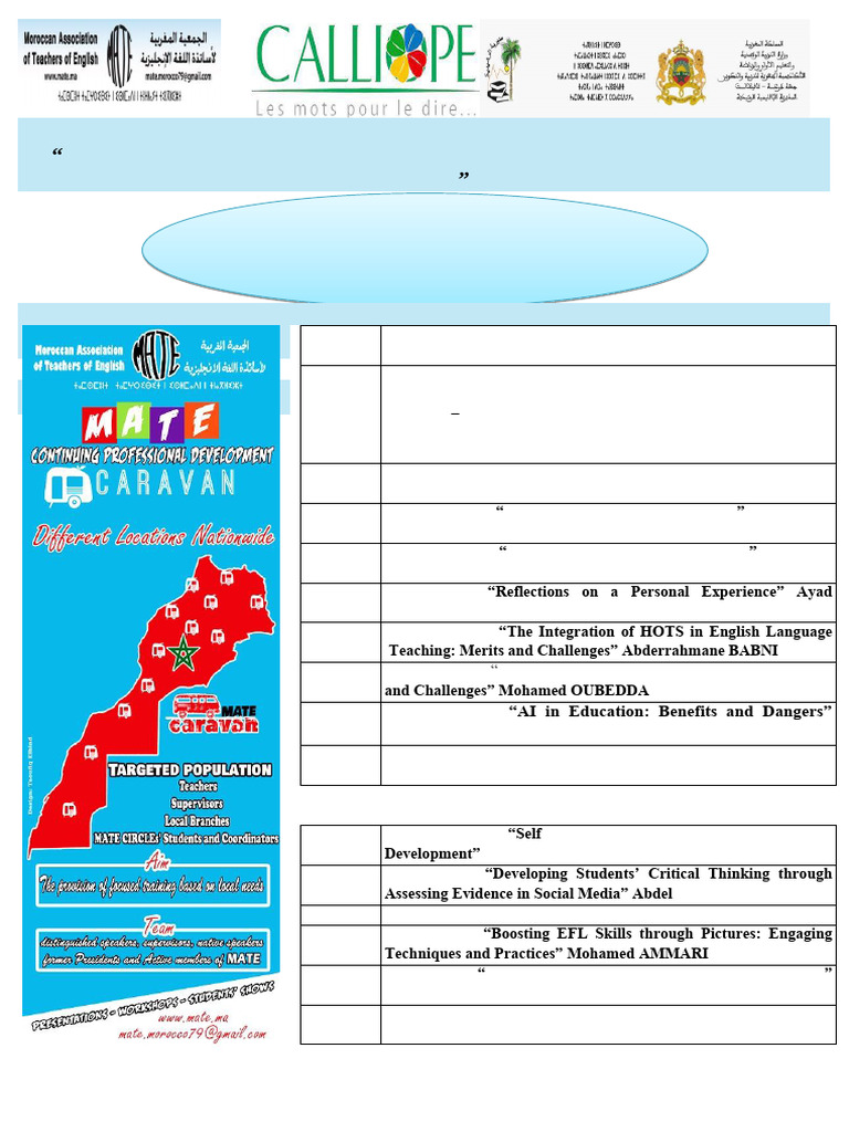 Mate CPD Caravan Arfoud Final Program | PDF