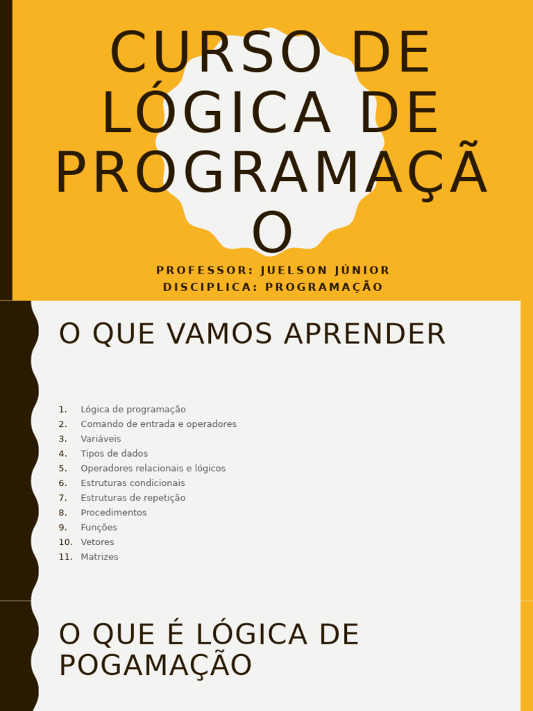 Curso De Logica De Programação Pdf