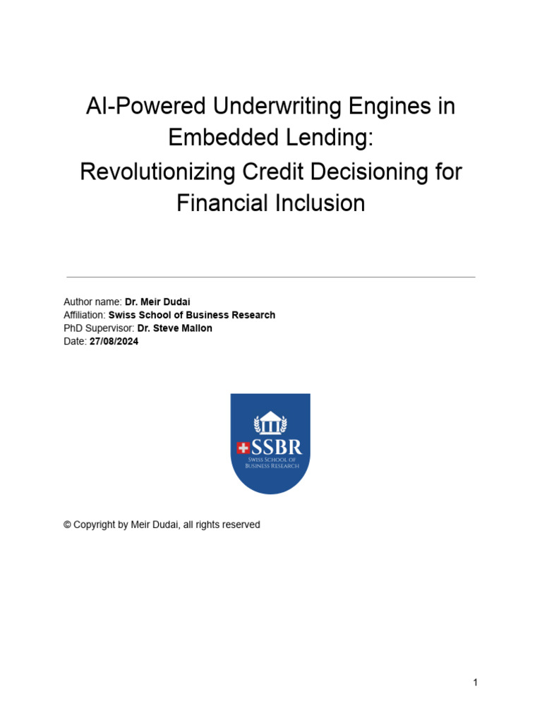 AI-Powered Underwriting Engines | PDF