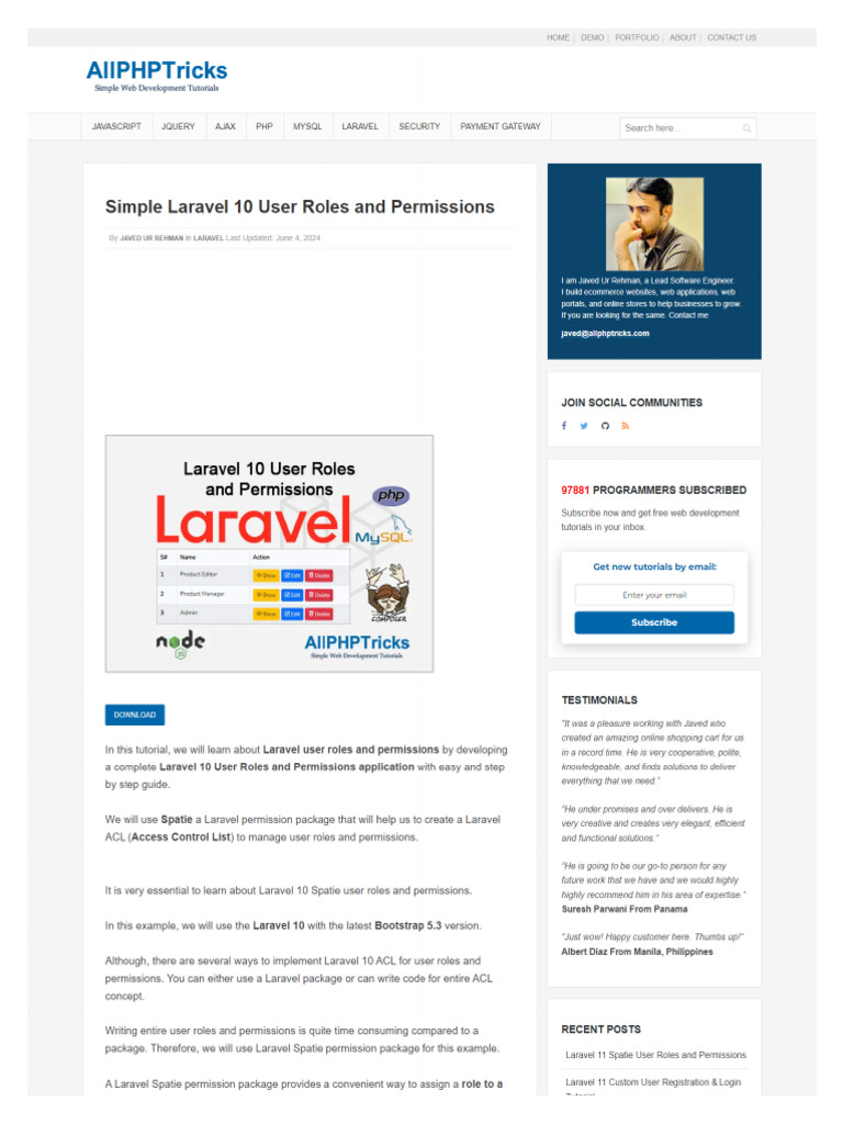 Screencapture Allphptricks Simple Laravel 10 User Roles and Permissions ...