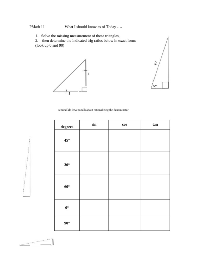 Trigonometry for High School Students | PDF | Triangle | Angle
