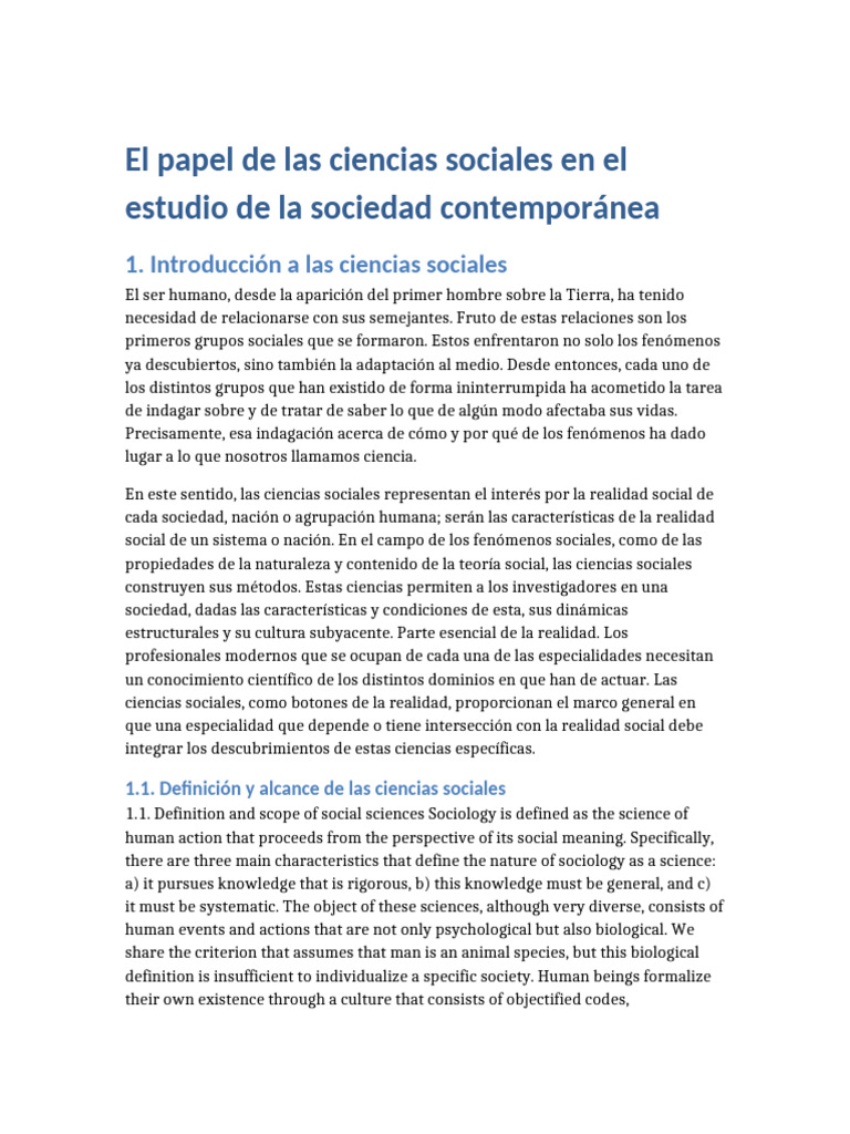 Ciencias Sociales y su Impacto Social | PDF | Conocimiento | Empirismo