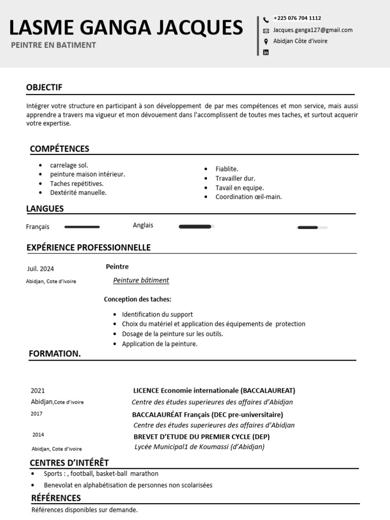CV Batiment | PDF