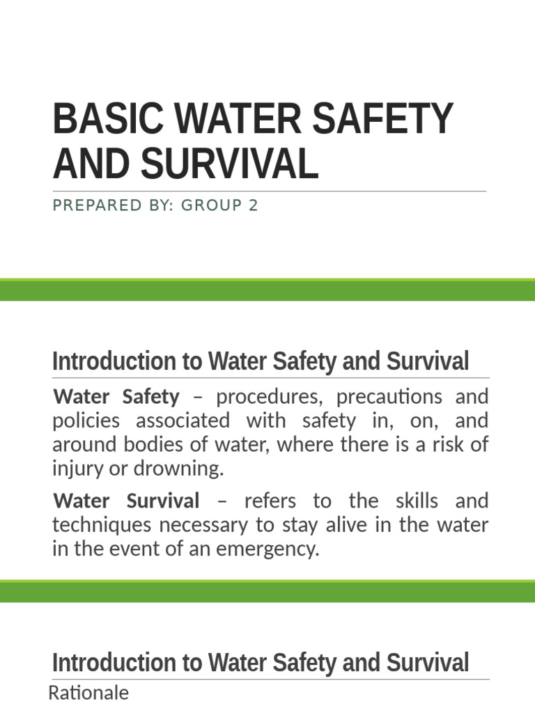 Group 2 Basic Water Safety and Survival | PDF