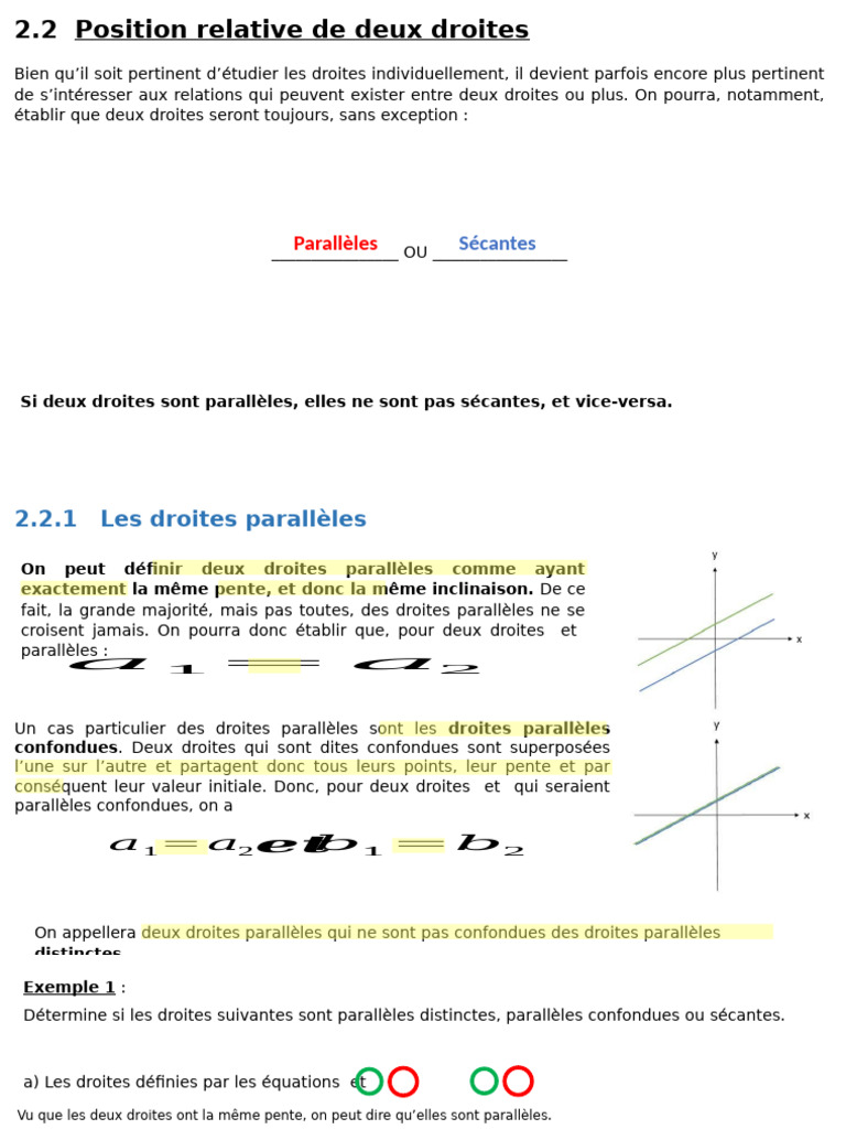 Chapitre 2 Cours 3 | PDF