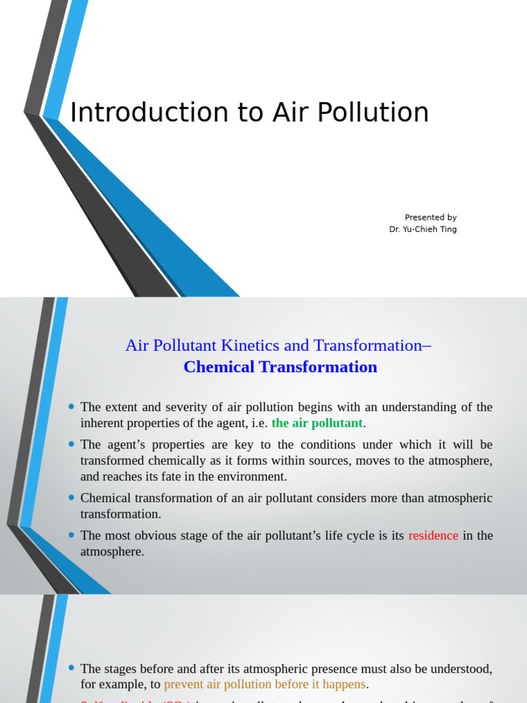 Introduction To Air Pollution - Week4 | PDF