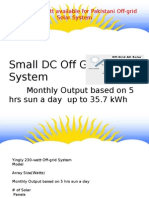 Small DC Off Grid System