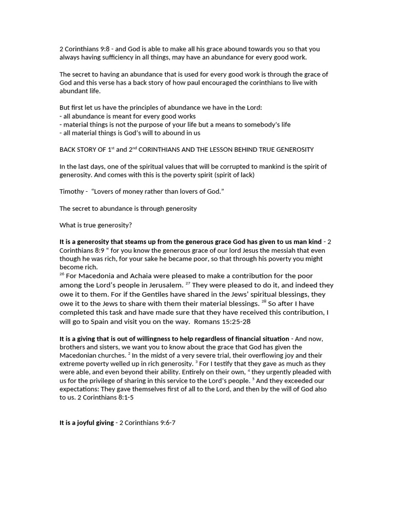 2 corinthians 9 pdf religion spirituality