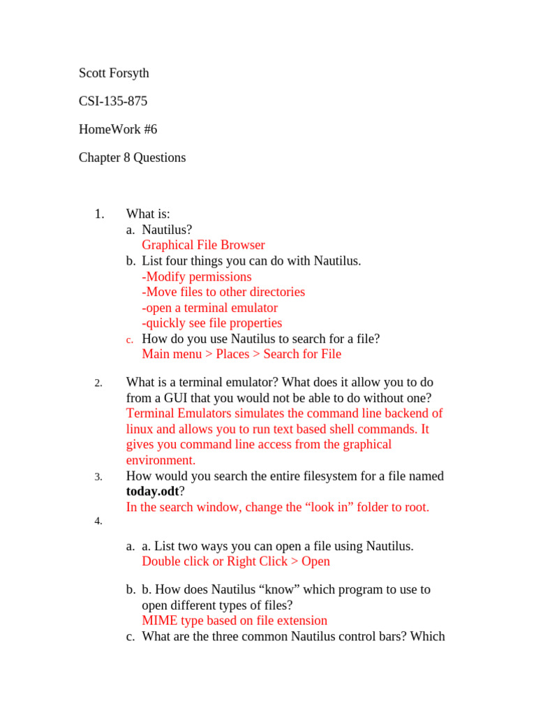 CSI-135 - Homework 6 | PDF