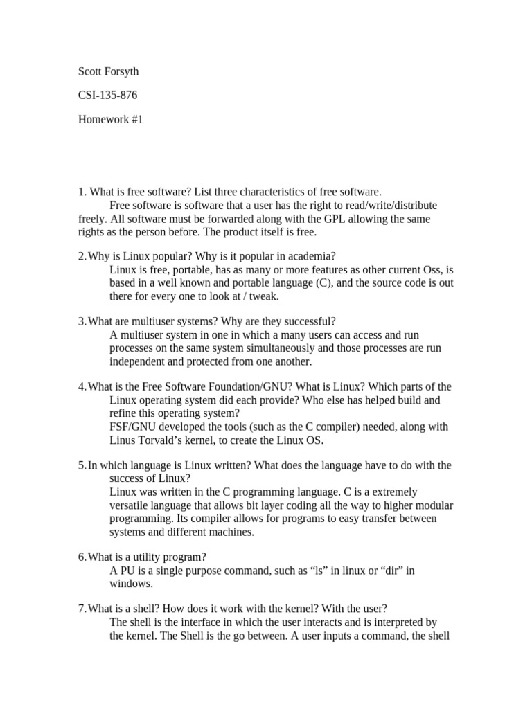 CSI-135 - Homework 1 | PDF