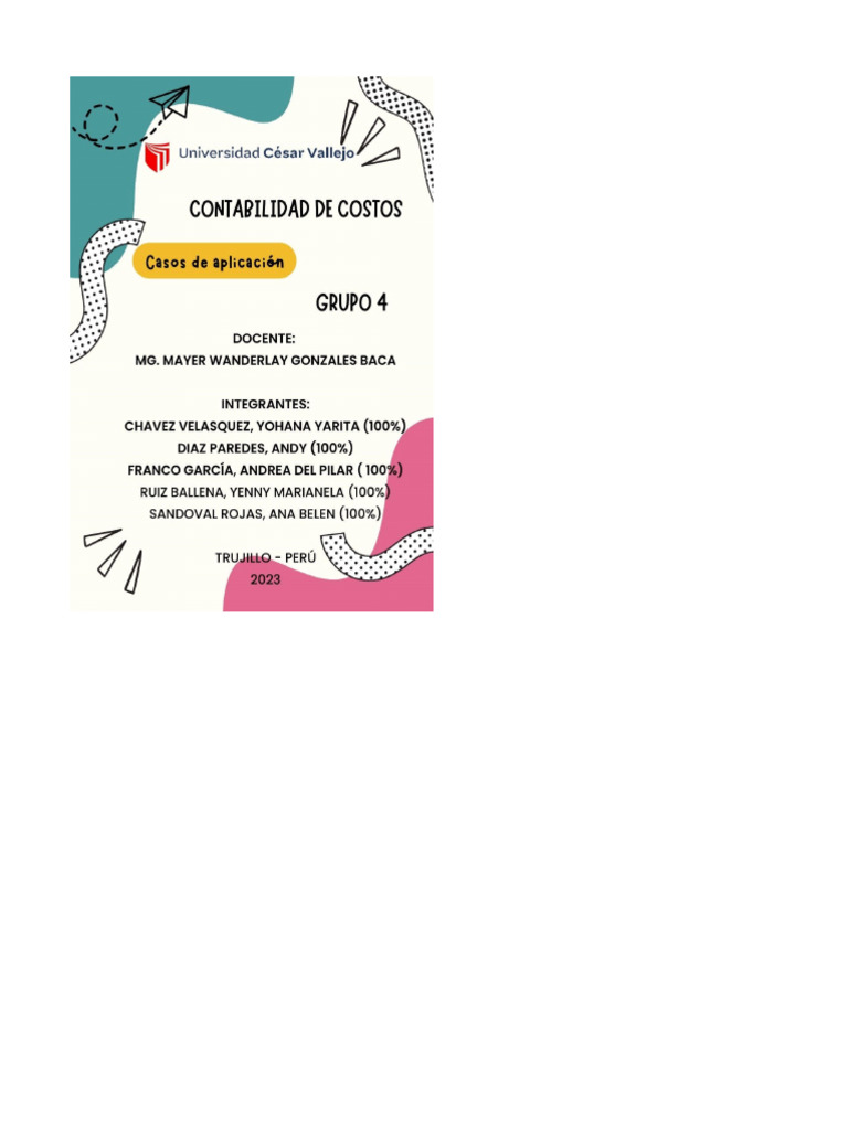 Semana 3 - Grupo 4 - Contabilidad de Costos | PDF