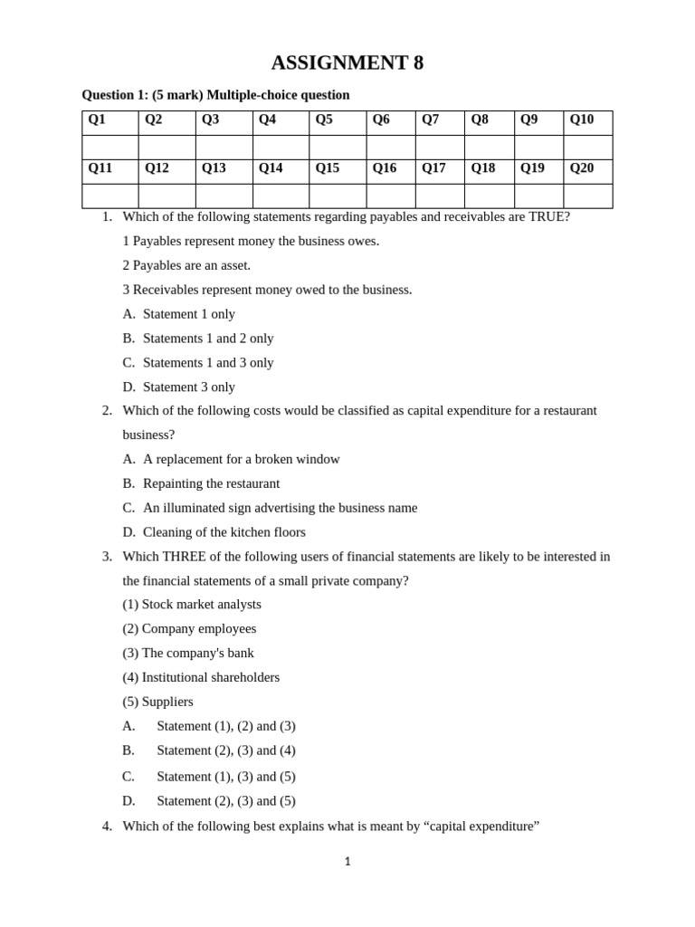 Assignment 8 | PDF