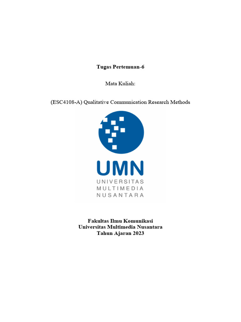 Kelompok 1 - Tugas Pertemuan 6 | PDF