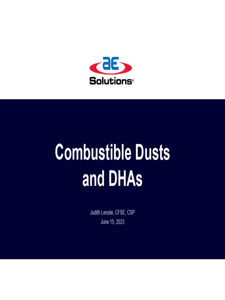 Combustible Dusts and Dust Hazard Analysis - Assess Your Risk | PDF