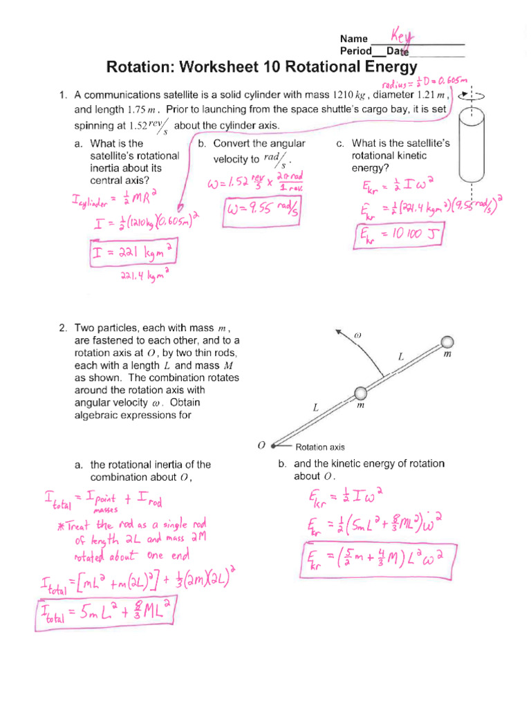 AP C Rotation Worksheet 10 Key | PDF
