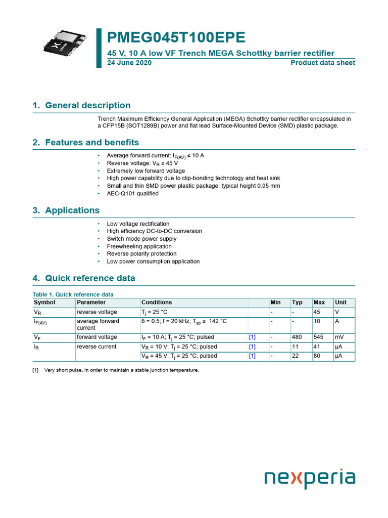 Pmeg045t100epe 1892292 | PDF