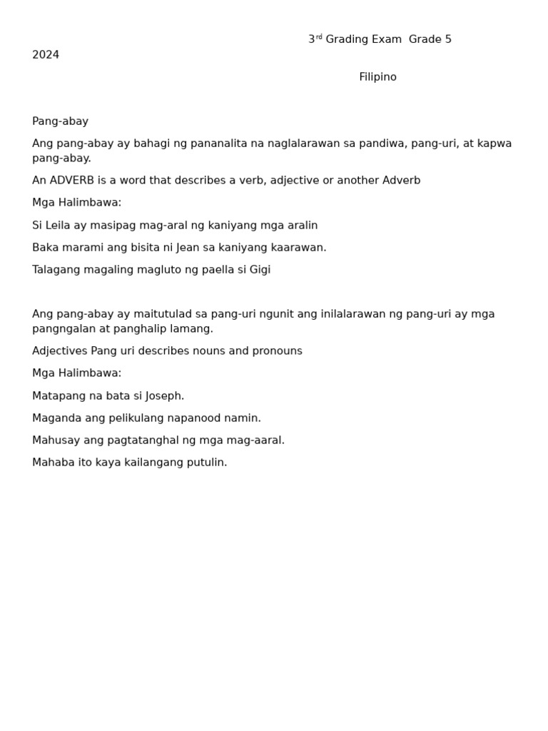 filipino-gr5-exam-pdf
