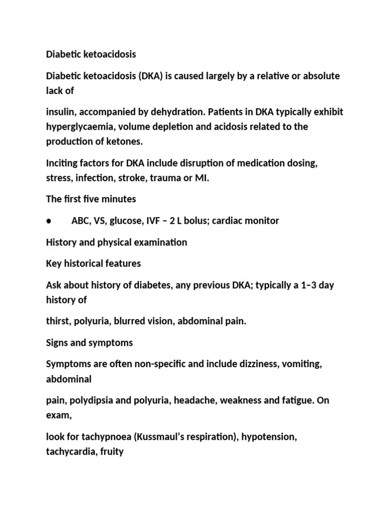 Diabetic Ketoacidosis - CRITICAL CARE | PDF