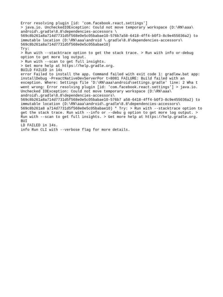 Error Resolving Plugin (Id 'Com - Fac | PDF