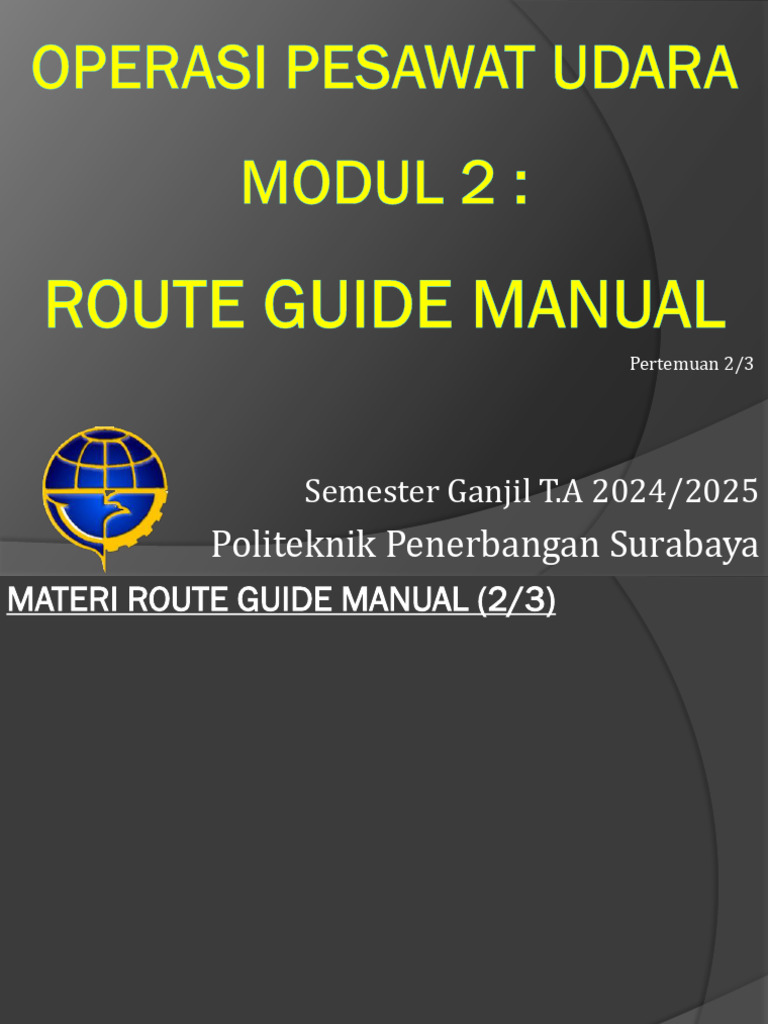 2.2 Route Guide Manual | PDF