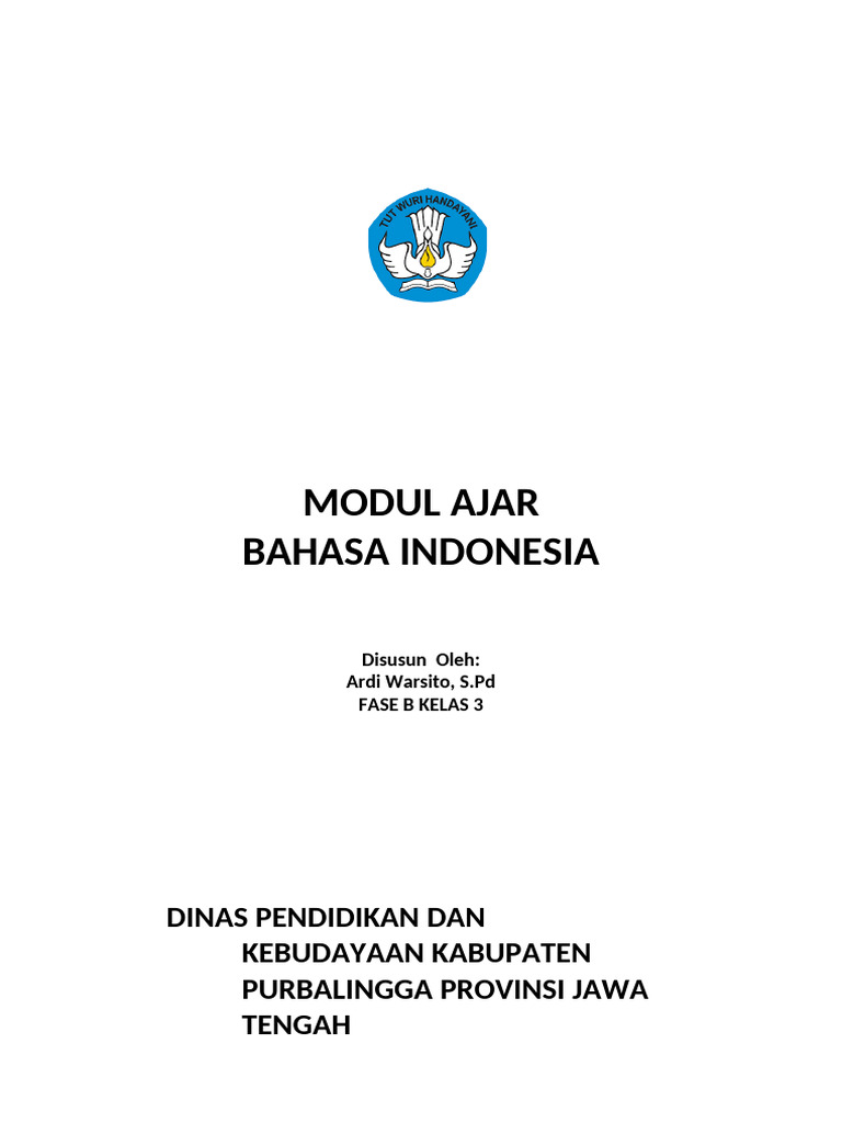 Modul Ajar Kelas 3 Bahasa Indonesia Spok Pdf