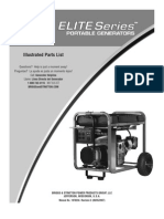 Briggs & Stratton Elite Portable Generator Parts List Model # 030241