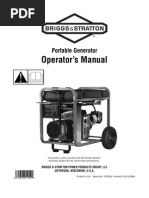 Briggs & Stratton Elite Portable Generator Operators Manual Model # 030241