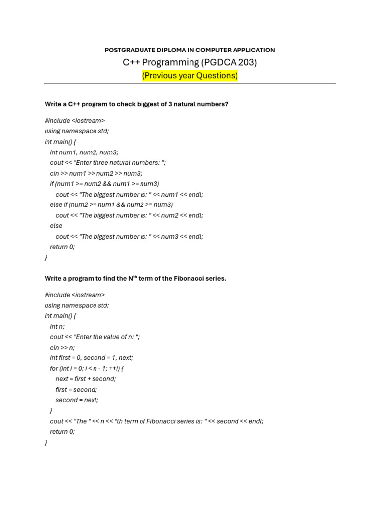Pgdca - 203 | PDF