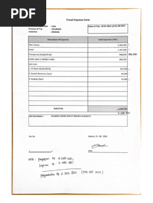 Travel Expense Form