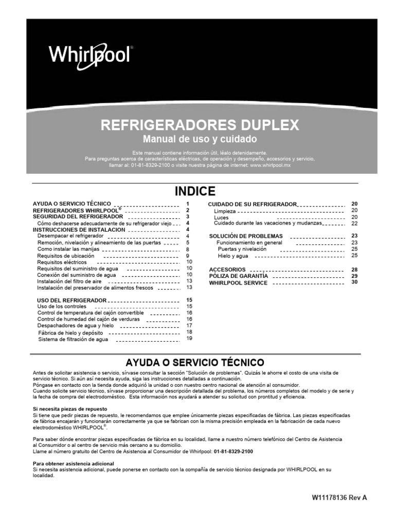 WD1006S Manual de Uso y Cuidado | PDF