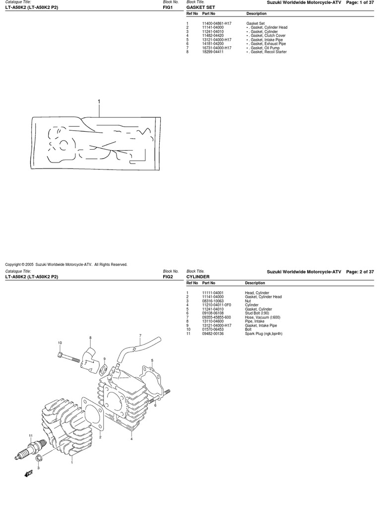 SUZUKI スズキセルペット50MC/52MD Parts List（スズキ（SUZUKI
