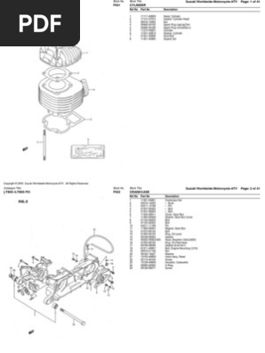 80cc (LT80 1988-1995) Suzuki ATV Parts List | PDF | Screw | Piston