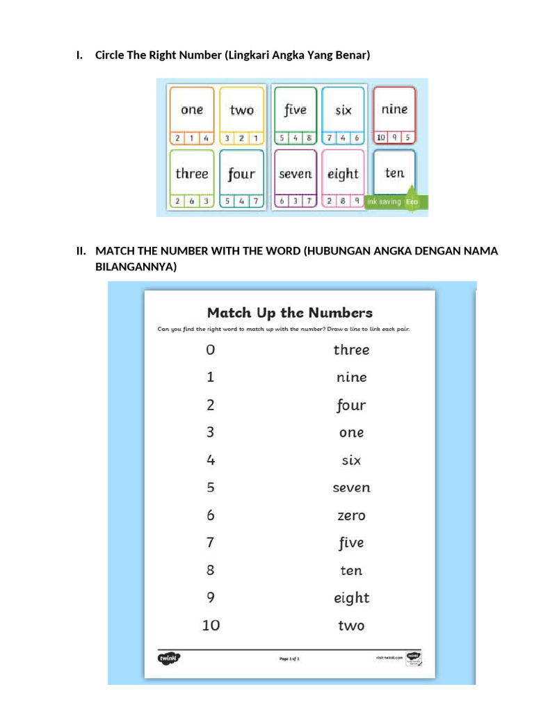 Number test pdf