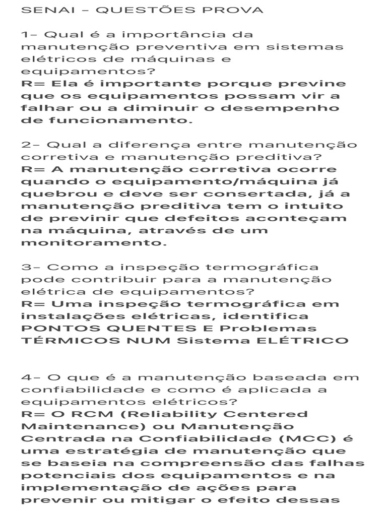Senai - Questões Prova | PDF