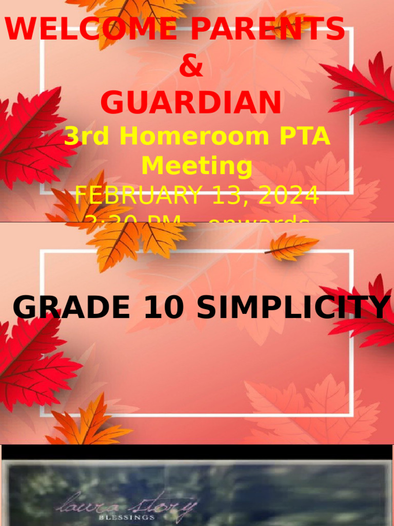 1ST Pta Meeting | PDF