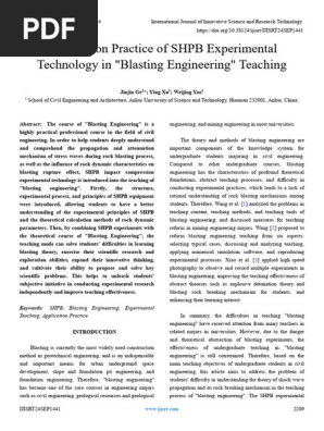 Application Practice of SHPB Experimental Technology in 